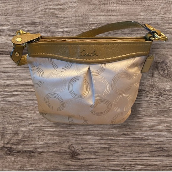 Coach Handbags - Coach Ashley Signature Dotted Op Art Hobo Bag F20088